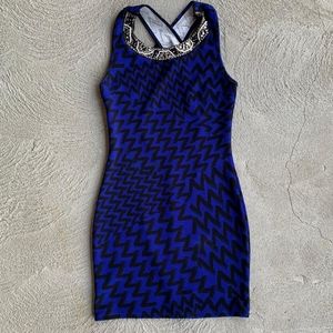 M Boutique - Blue and Black Dress - Size Small